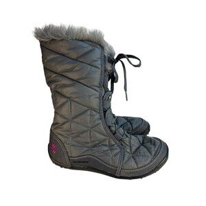 Columbia Womens Insulated Powder Summit 200 Grams Gray Waterproof Winter Boots 6